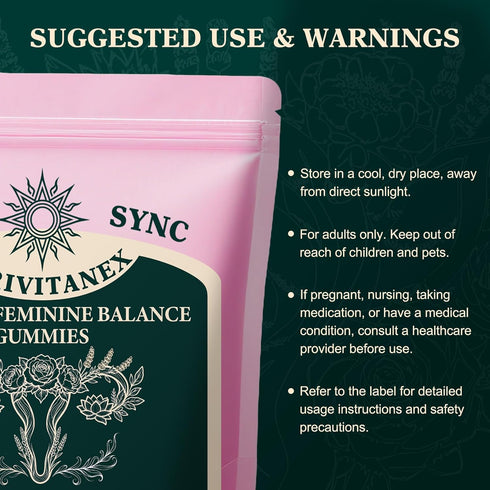 ZuriVitaNex Gummies 60 Gummies (30 Womens Daily Probiotic Feminine Balance & pH Support Vegan, Gluten-Free Pineapple