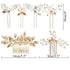 inSowni 26 Pack Gold Wedding Bridal Hair Side Combs + U Shaped Hair Pins Clips for Women Girls Bridesmaids