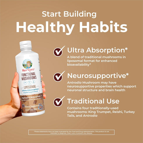 Immune 15.22 Oz MaryRuth Organics Mushroom, Mushroom Supplement, Mushroom Liquid Vitamin, Reishi Mushroom Supplement