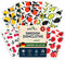 Solvra 10 PCS Fruit Print Swedish Dishcloths for Kitchen 100% Biodegradabl, Reusable Cellulose