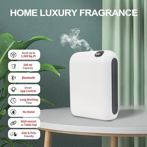 Zinyeme 1500 Scent Air Machine for Home, Sq. Ft Coverage Waterless Essential Oil Diffuser with Smart Cold Air