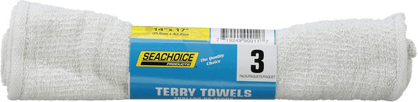 Seachoice Terry Towels, 14 in. X 17 in. Size, 3-Pack Roll