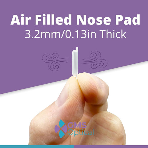 Sunglasses(15mm 7mm 3.2mm) (10 GMS Optical Adhesive Anti-Slip Halfmoon Air Bag Cushion Silicone Nose Pad Reduce