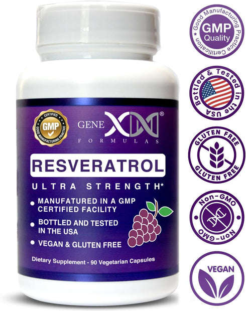 GENEX Resveratrol Supplement, Japanese Knotweed 1500mg, Organic Trans-Resveratrol Capsules with BioPerine for