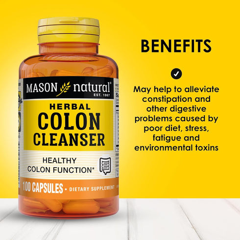 MASON NATURAL Herbal Colon Cleanser, 300 Day Supply, 3 Pack, Supports Digestive Health