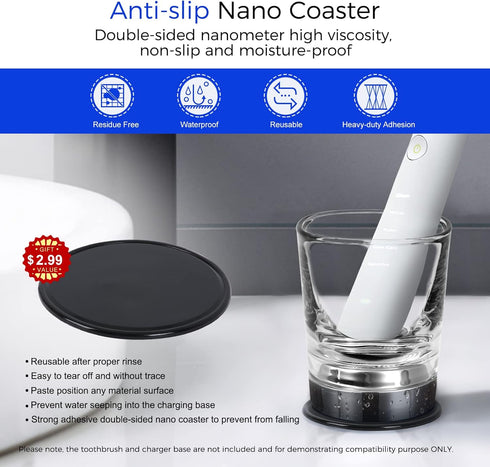 Philips Sonicare Replacement Charger Glass Cup for Electric Toothbrush HX9352 HX9360 HX9340 HX9900, Charging Base for