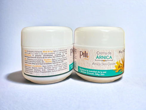 Pili Arnica Cream Hydrating Moisturizer for Face & Body, 1 oz - Soothes Dry, Bruised & Irritated Skin