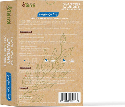 Laundry Detergent Pack, 60 Sheets, Springtime Rain Scent