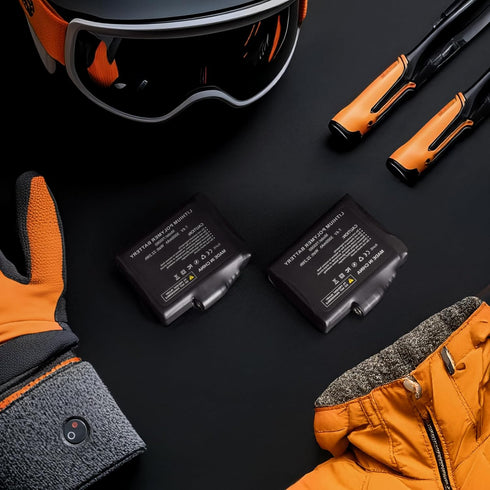 OASIDOS 22.2WH 7.4V Pack Set 2 Pack Battery for Heated Gloves, Rechargeable Li-Polymer Replacement Compatible