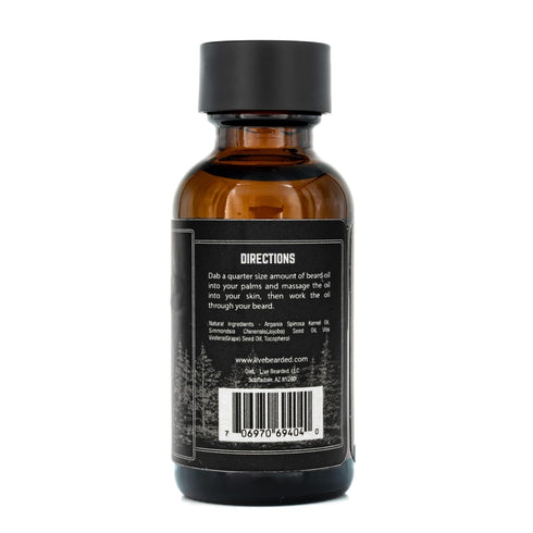 Live Bearded Beard Oil, 1 fl oz - Premium All-Natural Jojoba Hair and Skin Care for Men, Canyon Scent