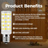 Mirror Replacement Incandescent Bulbs 20W for Conair Makeup Mirror, 10x Double Sided LED Bulbs (2Pack)