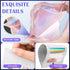 JETMORE Mylar Bags, 100 PCS Holographic Smell Proof Bags with Front Window for Food and Jewelry Storage