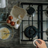 2Pcs Stainless Steel Scrubber Dish Brush with Handle, Multipurpose Kitchen Cast Iron Scrubber for Tough Cleaning Jobs