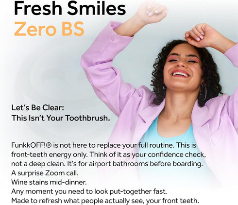 Set, Funkkoff Travel Toothbrush with Toothpaste, Peppermint, Mini Pocket Size Twist to Dispense Travel Toothbrush