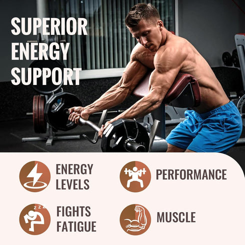 2326 MG Mitochondrial Supplements with ATP, CoQ10 & PQQ - 240 Capsules for Energy, Endurance, Strength & Recovery