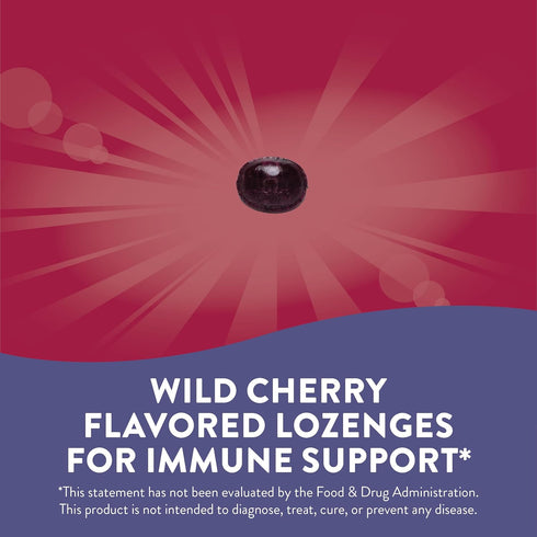 Nature’s Way Sambucus Elderberry Lozenges 24 Count | 1000 mg Vitamin C Per Serving, Wild Cherry