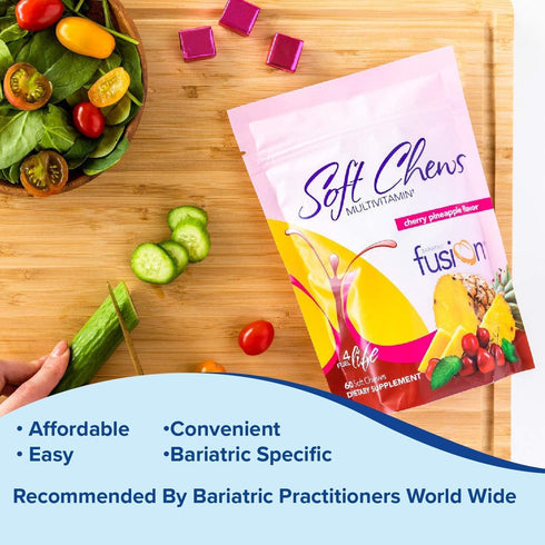 Bariatric Fusion Chewable Multivitamin, Cherry Pineapple Flavor, 60 Count for Post Bariatric Surgery Patients