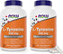 L-Tyrosine 500mg by NOW Foods, 300 Capsules (Pack of 2) - Non-GMO Free Form Supplement