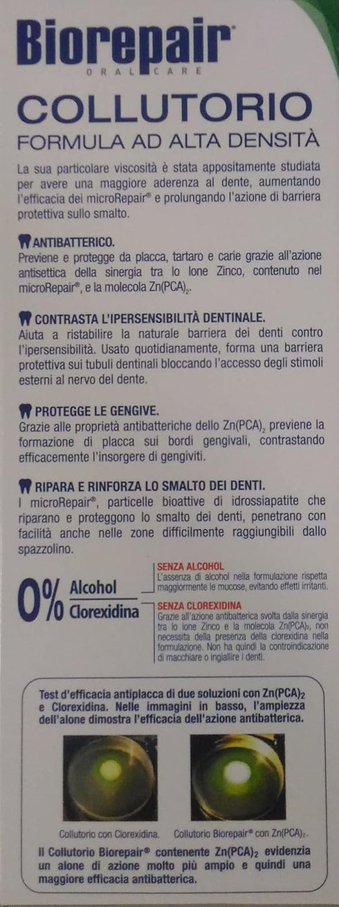 Biorepair Collutorio Mouthwash 500ml/16.9 fl.oz, Pack of 2