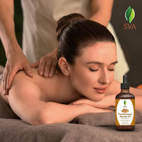 SVA Frankincense Essential Oil, 4 Fl Oz, 100% Natural Boswellia Serrata Oil for Diffuser, Hair Care, Skin Care