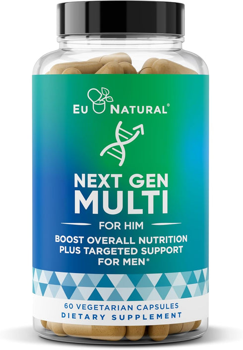 Next Gen Multi for Him Advanced Men’s Multivitamin Supplement – 26-in-1 for Beard & Hair Growth, Metabolism, Heart,