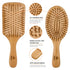 Zhuoyue Wooden Bamboo Hair Brush - Paddle Brush Set with Bamboo Bristle to Reduce Frizz & Massage Scalp (2 pcs)