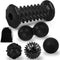 QLDT Massage Ball & Foot Roller 5 in 1 Set,Foot Massager Roller-Lacrosse,Peanut,Spiky,Hand Exercise
