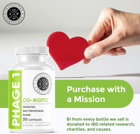 Phage 1 - Ultimate Gut Health Supplement, Total Restore Intestinal Defense, Patented Bacteriophage Blend for Digestive