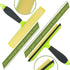 Shower Squeegee Window Cleaner, 2 in 1 Tool for Shower Doors and Car Windshield with Sponge and Rubber Squeegee