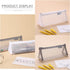 Mesh Cosmetic Bag - Portable Clear Makeup Bags Mesh Zipper Pouch for Home Office Travel Accessories (2PCS)