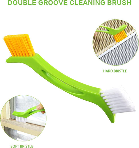 LeeLoon 8 Pack Grout Cleaner Brush, Hand-held Groove Gap Cleaning Tools Tile Joint Scrub Brush to Deep Clean, Household