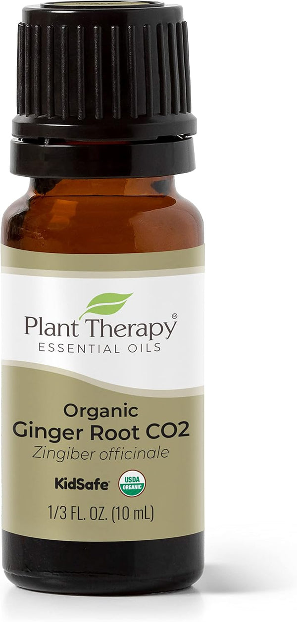 Plant Therapy Organic Ginger Root CO2 Essential Oil 10 mL (1/3 oz), 100% Pure Aromatherapy