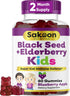 Elderberry & Black Seed Oil Gummies for Kids, Immune Support with Vitamin C and Zinc, Delicious Berry Flavor, 60 Gummies