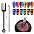 MEET ACROSS 9D Cat Eye Gel Nail Polish Set - Chameleon Magnetic Gel Soak Off UV LED 7 Color Gel with Brush