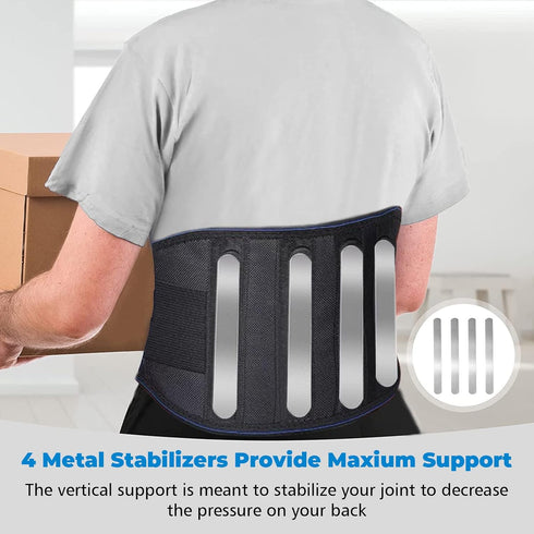 Heating Magnetic Therapy Back Brace Support Belt for Men Women, for Sciatica, Herniated Disc, Scoliosis Pain Relief -