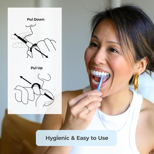 Pack 2 PUL of Reusable Clear Aligner Removal Tool Compatible with Invisalign, Removable Braces, Retainers & Trays