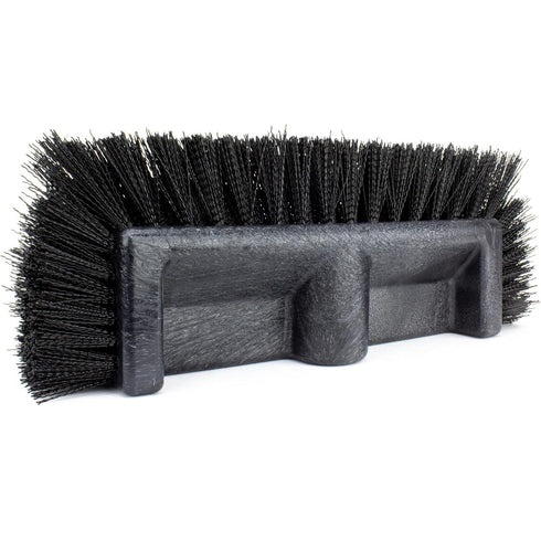 SPARTA Heavy-Duty Tile Scrub Brush, 12" Wide Brush Head with End Bristles for Commercial Tiles, Tubs, and Floors, Black.