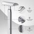 ZOMCHI Double Edge Safety Razor, Premium Metal Razor with 10 Blades, Eco-Friendly Razor in Noble Silver