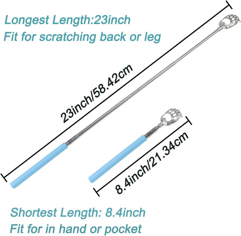WOVTE Bear Claw Telescopic Back Scratcher - Blue