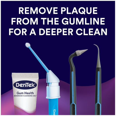 DenTek Gum Health Advanced Cleaning Kit, Oral Care Hygiene Kit with Gum Gel, Massager, and Plaque Scraper