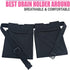 Large Capacity Mastectomy Drain Holder Pouches, Movable Stretchy Drainage Pockets for Breast Reconstruction, Black