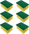 Lola Products Heavy Duty Dual Purpose Non-Scratch Scouring Sponge, 6-Pack, 3.75" x 2.75" x 1.875"