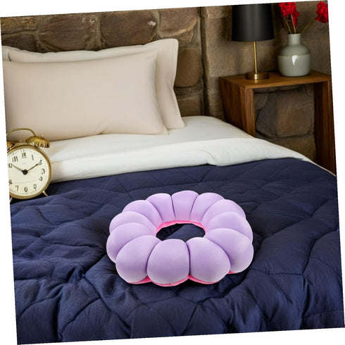 Pumpkin Shaped Donut Pillow Nursing Cushion for Elderly Bedridden Patients Breathable Hollow Structure Soft Material