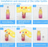 JIUWU 10pcs Yellow-Rose Gradient Glass Roller-on Bottles, 5ml with Stainless Steel Balls