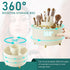 Makeup Brush Holder Organizer, 360° Rotating Makeup Brush Cup, 5 Slot for Cosmetics, Nail Polish, Bathroom Vanity