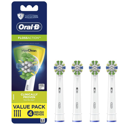 Oral-B Floss Action Replacement Brush Heads for an Oral-B Electric Toothbrush, Pack