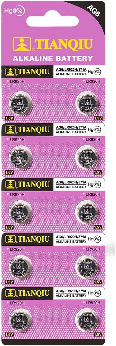 Tianqiu 10PCS Ag6 Lr920 371 Sr920Sw Alkaline Battery