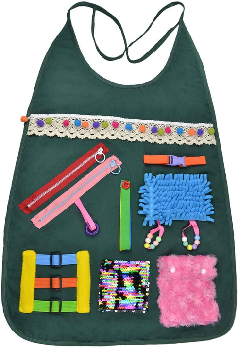 welsoon Fidget Blanket for Elderly Dementia Alzheimers Therapy Activity Apron Anxiety Relief Solutions Memory Loss