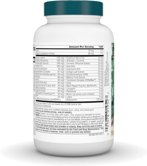 Source Naturals Women's Life Force Multiple Iron Free - Daily Complete Multivitamin with 13 Essential Vitamins, 90