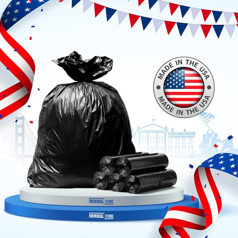 Store 30-33 0.9MIL,100 Count, 32"x38" Commercial, Gallon Trash Bags, Black Garbage Bags, Bolsas de Basura, Durable